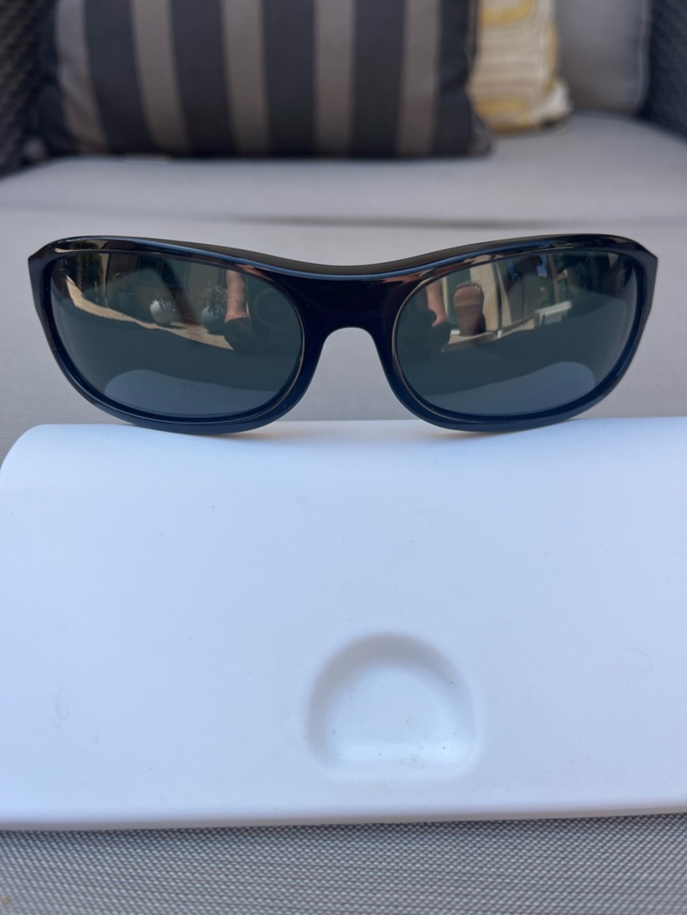 Prada Black Oval Sunglasses - Picture 1 of 11